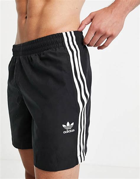 adidas badeshort schwarz drei streifen|Adidas 3.